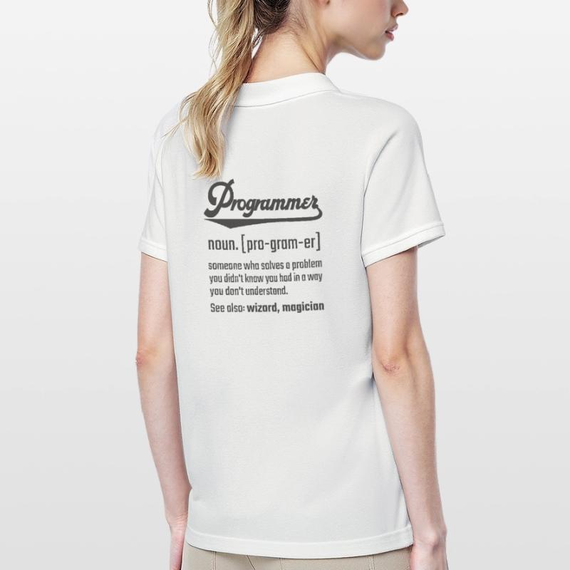 Programmer Programmierer noun Nomen Definition Frauen Polo Shirt