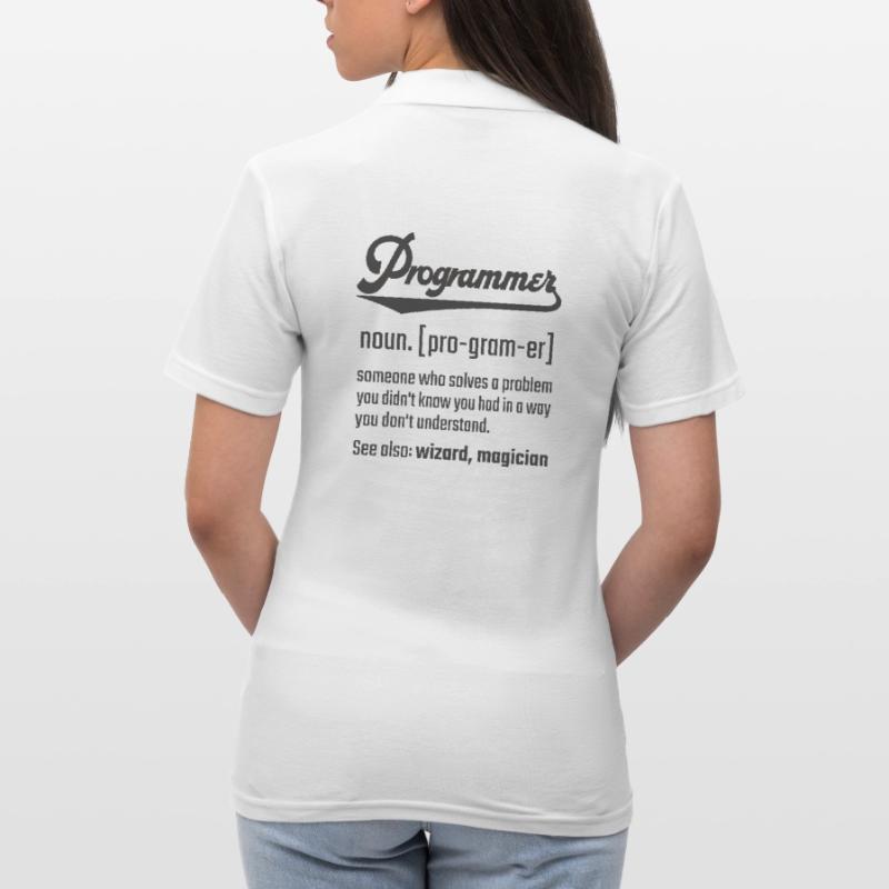Programmer Programmierer noun Nomen Definition Frauen Polo Shirt