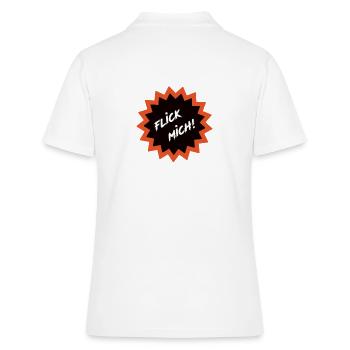 Flick mich Fahrrad Reifen platt - Frauen Polo Shirt - Weiß - Hinten - Ailine (174cm)