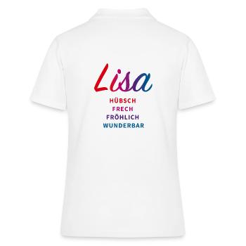 Lisa - Frauen Polo Shirt - Weiß - Hinten - Ailine (174cm)