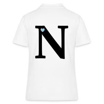 Buchstabe N Anfangsbuchstabe - Frauen Polo Shirt - Weiß - Hinten - Ailine (174cm)