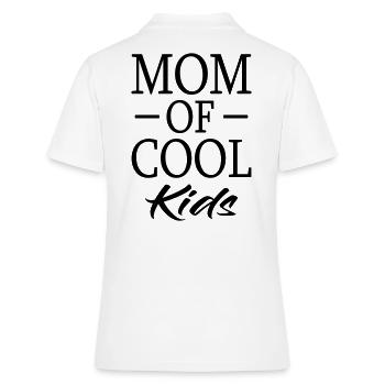 Proud Mom Kids Son Daughter Mom of cool Kids - Women's Polo Shirt - white - Back - Ailine (174cm)