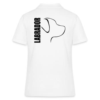 LABRADOR PROFIL - Frauen Polo Shirt - Weiß - Hinten - Ailine (174cm)