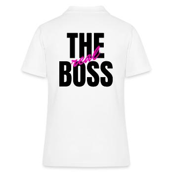 THE REAL BOSS - Women's Polo Shirt - white - Back - Ailine (174cm)