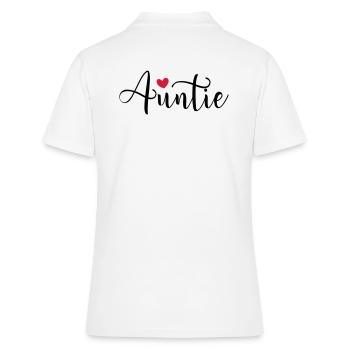 Auntie Favorite Aunt Best Aunt Nephew Niece - Women's Polo Shirt - white - Back - Ailine (174cm)