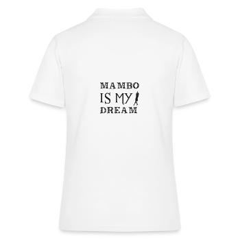 Mambo is my dream - Frauen Polo Shirt - Weiß - Hinten - Ailine (174cm)