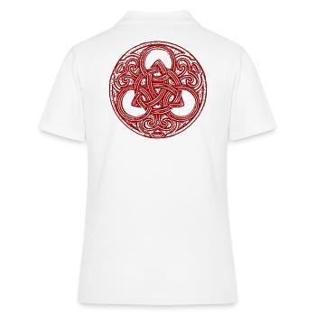 Wikinger Symbol Mittelalter - Frauen Polo Shirt - Weiß - Hinten - Ailine (174cm)