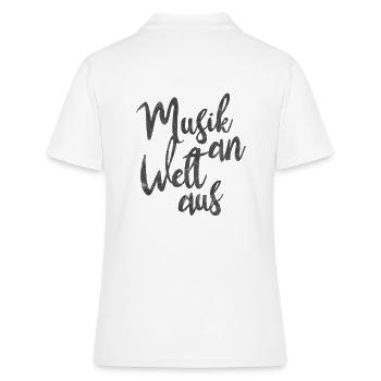 Musique au monde de DJ Djane musicien disant cadeau - Polo Femme - blanc - Dos - Ailine (174cm)