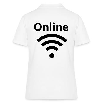 Online Internet T-shirt pour les geeks et les gamers/joueurs - Polo Femme - blanc - Dos - Ailine (174cm)