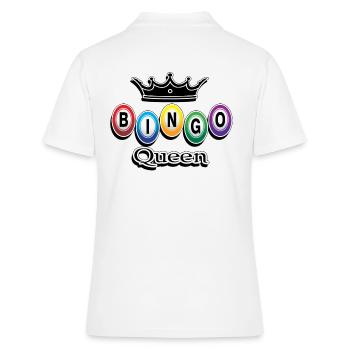 Bingo tshirt Bingo t-shirt queen - Women's Polo Shirt - white - Back - Ailine (174cm)