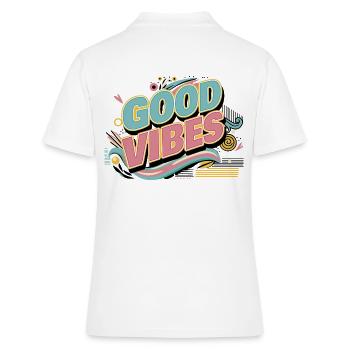 Soyez positif - Polo Femme - blanc - Dos - Ailine (174cm)