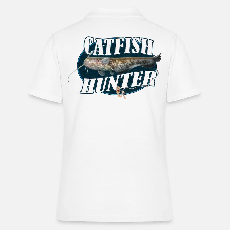 Chasseur de poisson-chat - Polo Femme - blanc