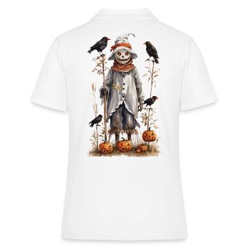 Épouvantail automnal Halloween esthétique - Polo Femme - blanc - Dos - Ailine (174cm)