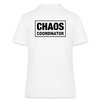 Chaos coordinator genius masters chaos boss boss - Women's Polo Shirt - white - Back - Ailine (174cm)
