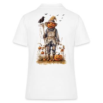 Épouvantail automnal Halloween esthétique - Polo Femme - blanc - Dos - Ailine (174cm)