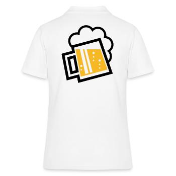 Chope à bière bavaroise (bière / chope à bière / L / \ / 2C) - Polo Femme - blanc - Dos - Ailine (174cm)