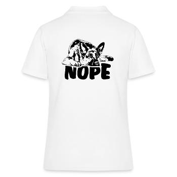 DEUTSCHER SCHÄFERHUND Nope Hundespruch Hunde - Frauen Polo Shirt - Weiß - Hinten - Ailine (174cm)