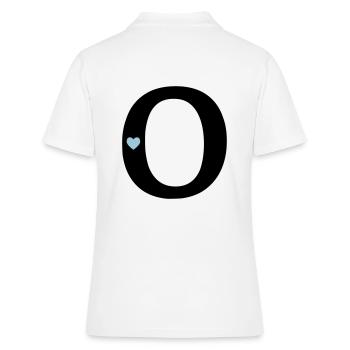 Buchstabe O Anfangsbuchstabe - Frauen Polo Shirt - Weiß - Hinten - Ailine (174cm)