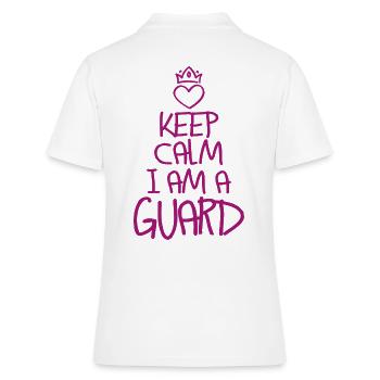 Keep Calm Security Guard Cool Security Guard Gift - Women's Polo Shirt - white - Back - Ailine (174cm)