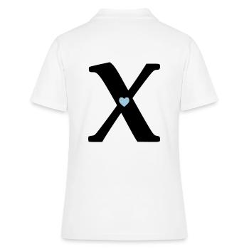Buchstabe X Anfangsbuchstabe - Frauen Polo Shirt - Weiß - Hinten - Ailine (174cm)