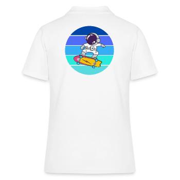 astronaute, space, cosmonaute - Polo Femme - blanc - Dos - Ailine (174cm)