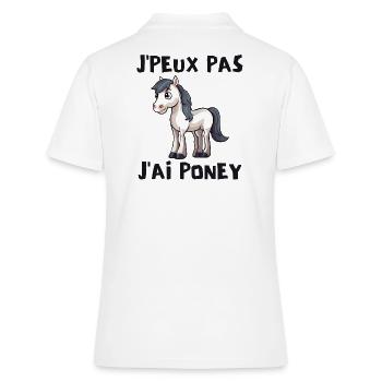 poney, cheval, poney club - Polo Femme - blanc - Dos - Ailine (174cm)