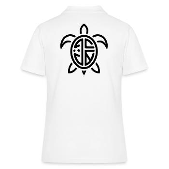 Illustration Silhouette Nature Épanouie - Polo Femme - blanc - Dos - Ailine (174cm)