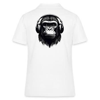 Gorilla, Primat, Affe - Frauen Polo Shirt - Weiß - Hinten - Ailine (174cm)