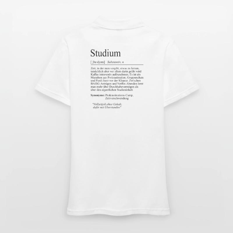 Unispruch "Studium" Student Geschenk, Studenten Frauen Polo Shirt