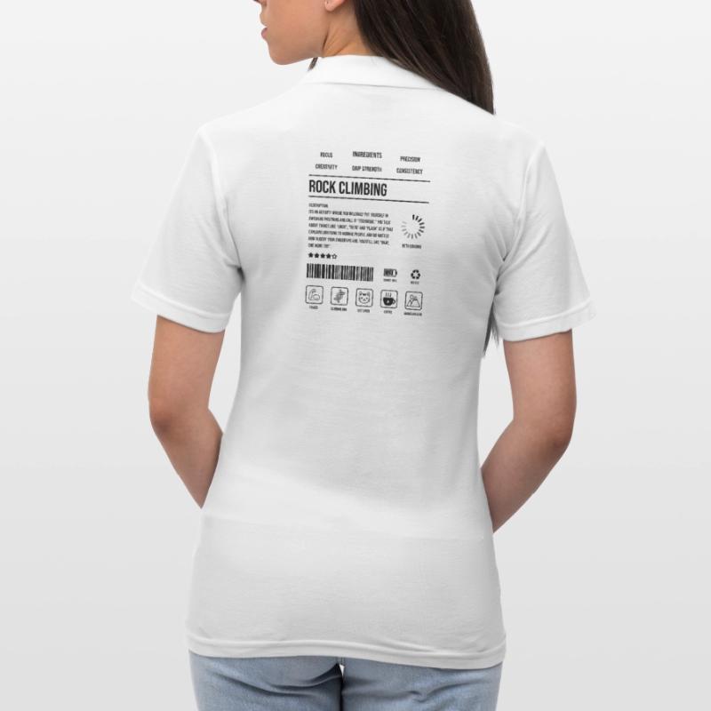 Rock Climbing Description Strength Indicator Icon Women's Polo Shirt