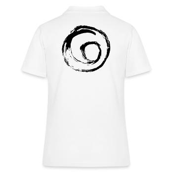 Wirbel Spirale Handgezeichnet Strudel Kreis Punkt - Frauen Polo Shirt - Weiß - Hinten - Ailine (174cm)