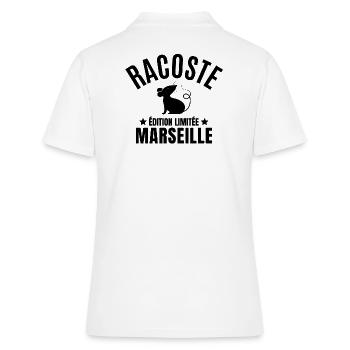 Marseille, Marseille humour, Marseillais - Polo Femme - blanc - Dos - Ailine (174cm)