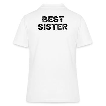 Best Sister Big Little Sister Birthday Cool - Women's Polo Shirt - white - Back - Ailine (174cm)