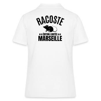 Marseille, je suis Marseillais, Marseille humour - Polo Femme - blanc - Dos - Ailine (174cm)