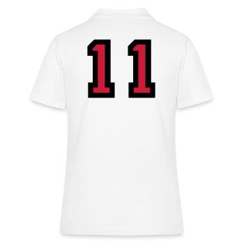 Le numéro 11 - numéro onze - Polo Femme - blanc - Dos - Ailine (174cm)