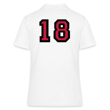 Le numéro 18 - numéro dix-huit - Polo Femme - blanc - Dos - Ailine (174cm)