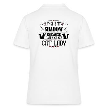 Madame folle de chat - Polo Femme - blanc - Dos - Ailine (174cm)