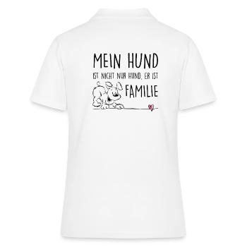 Mein Hund ist Familie - Frauen Polo Shirt - Weiß - Hinten - Ailine (174cm)