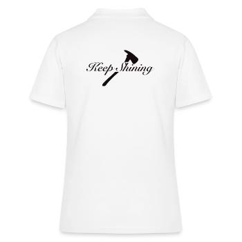 Keep Shining  - Frauen Polo Shirt - Weiß - Hinten - Ailine (174cm)