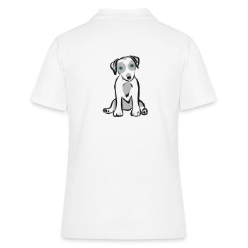 welpe - Frauen Polo Shirt - Weiß - Hinten - Ailine (174cm)