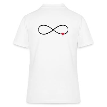 infini coeur - Polo Femme - blanc - Dos - Ailine (174cm)