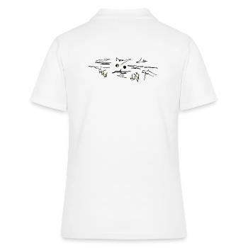 Chat Chat - Polo Femme - blanc - Dos - Ailine (174cm)