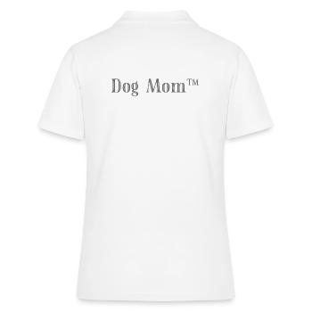 Tee-shirt Dog Mom™ – Style minimal et moderne - Polo Femme - blanc - Dos - Ailine (174cm)