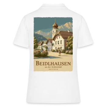 Beidlhausen Poster - Alpen Dorfharmonie - Frauen Polo Shirt - Weiß - Hinten - Ailine (174cm)