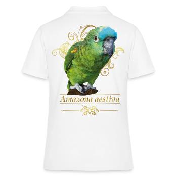 Amazone à front bleu - Polo Femme - blanc - Dos - Ailine (174cm)