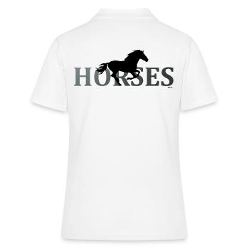 Cheval Cheval Équitation Pony Western Stall - Polo Femme - blanc - Dos - Ailine (174cm)