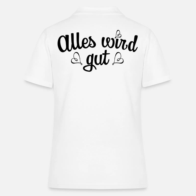 139 Alles wird gut Herzen - Frauen Polo Shirt - Weiß
