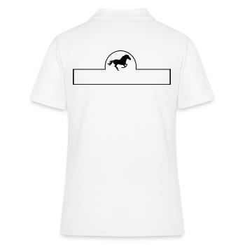 Pferd Pferde Reiten Reitsport Pony Western Shirt - Frauen Polo Shirt - Weiß - Hinten - Ailine (174cm)