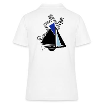 Parcours classique de régate de voilier Voilier Yacht - Polo Femme - blanc - Dos - Ailine (174cm)