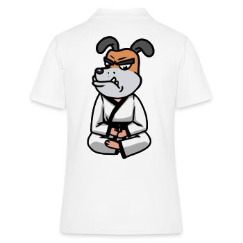Karaté Chien de Combat Judo Chien Combattant Arts Martiaux - Polo Femme - blanc - Dos - Ailine (174cm)